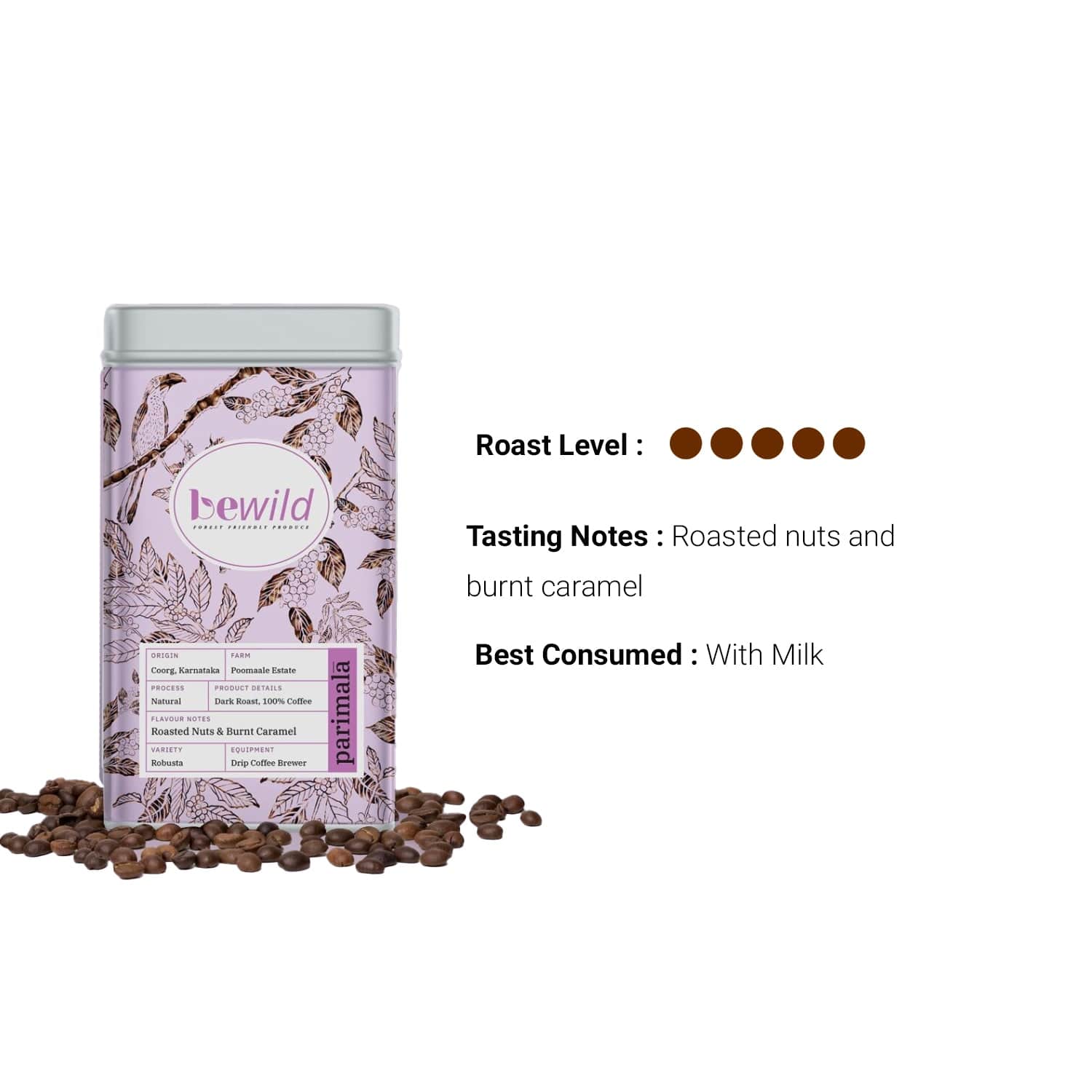 Bewild Coffee Roaster Parimala (Roasted Coffee Beans) | Dark Roast