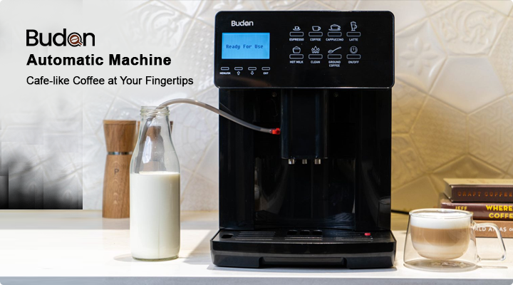 Budan Fully Automatic Coffee Machine with One Touch Button Home-Product Description