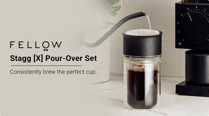  Fellow Stagg [X] Pour-Over Coffee Maker Set - Kit Includes Stagg  [X] Pour-Over Dripper, Stagg Double Wall Glass Carafe, and 20 Paper Filters  : Home & Kitchen
