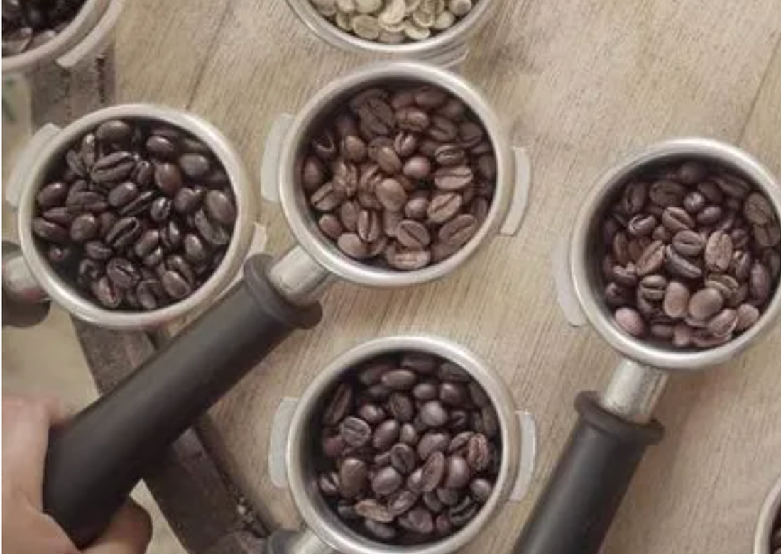 Coffee in portafilter 