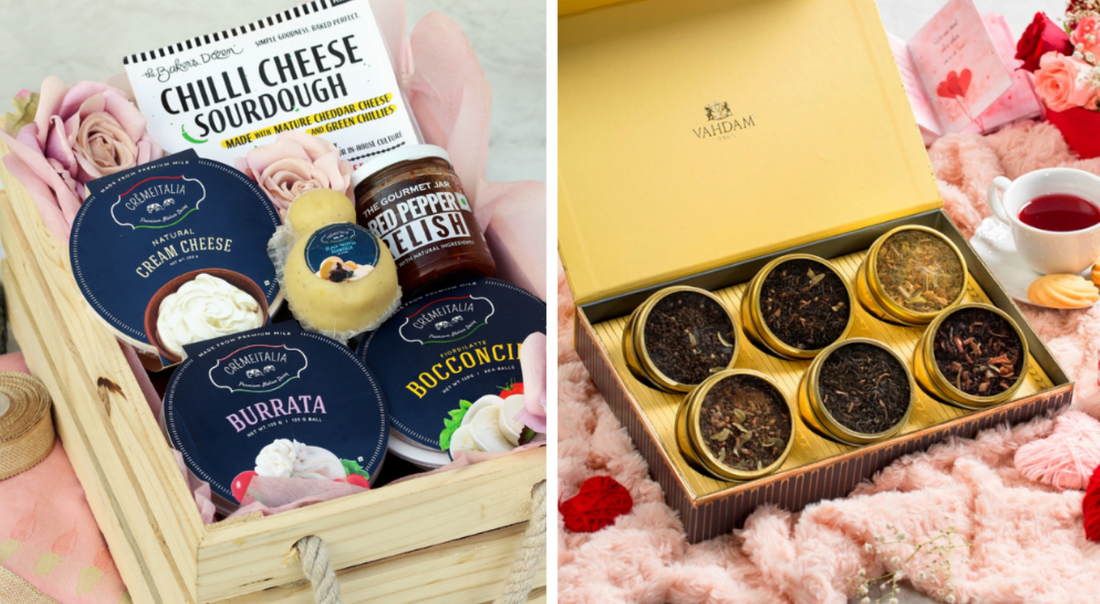 Different types of tea hamper