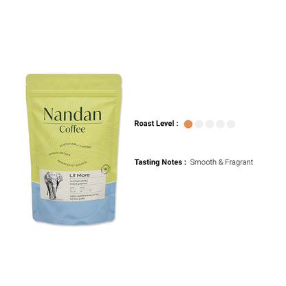 Nandan Coffee Ground And Whole Coffee Beans Nandan L'lmore Light Roast