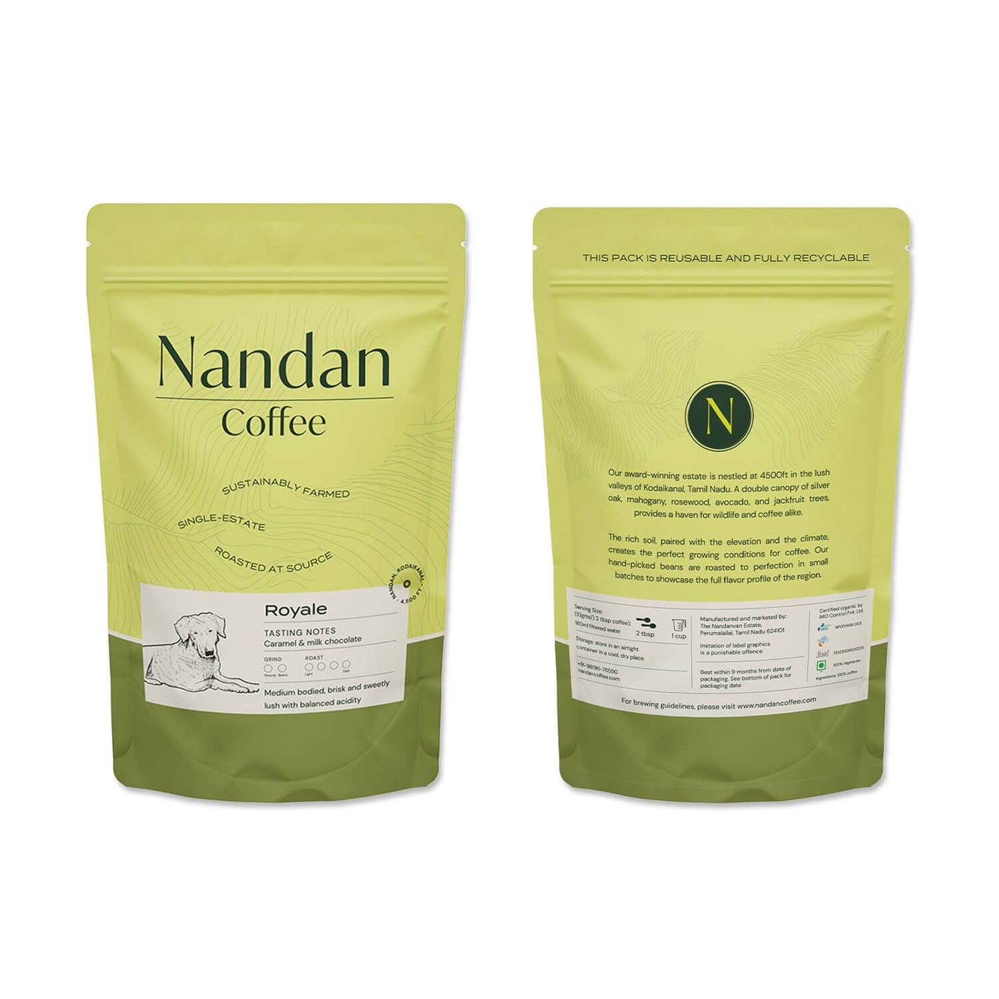 Nandan Coffee Ground And Whole Coffee Beans Nandan Royale