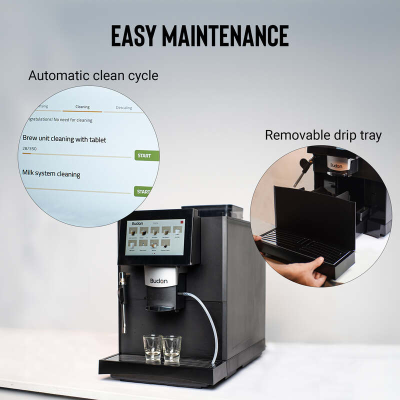 Budan M50 Bean To Cup Office Coffee Machine with 7" Display Home Coffee Machines