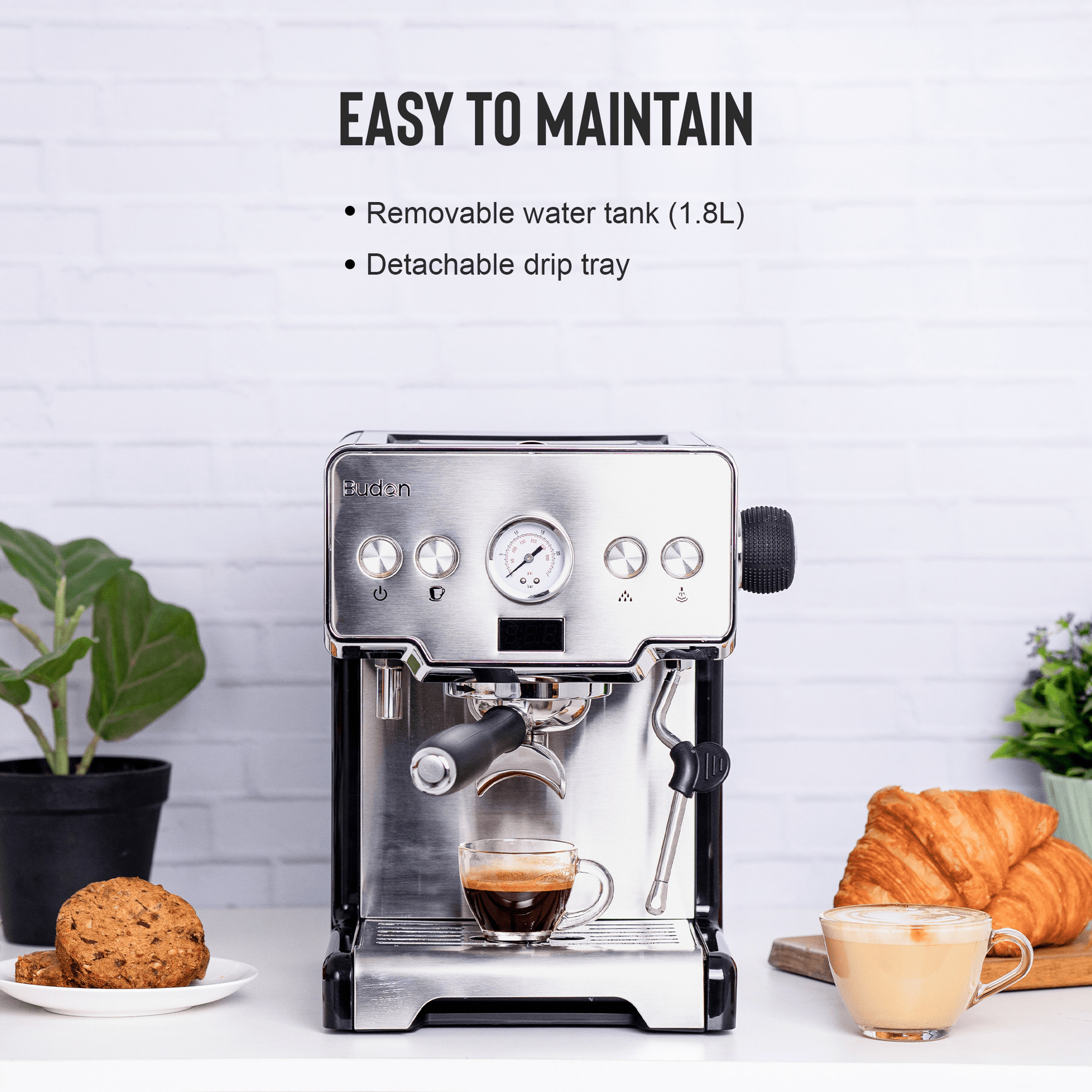 Budan Coffee Machine with Italian Pump Home