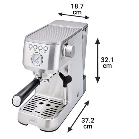 Solis Refurbished | The Solis Perfetta Plus Silver Home Coffee Machine & Espresso Machine | Refurbished