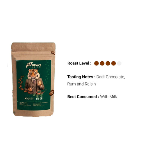 Brave Coffee Ground And Whole Beans Brave Coffee- Mighty Tigor