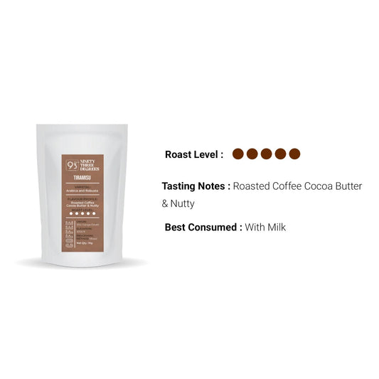 93 degree coffee Ground And Whole Beans 93 Degrees Coffee Roasters- Tiramisu Coffee / Dark Roast