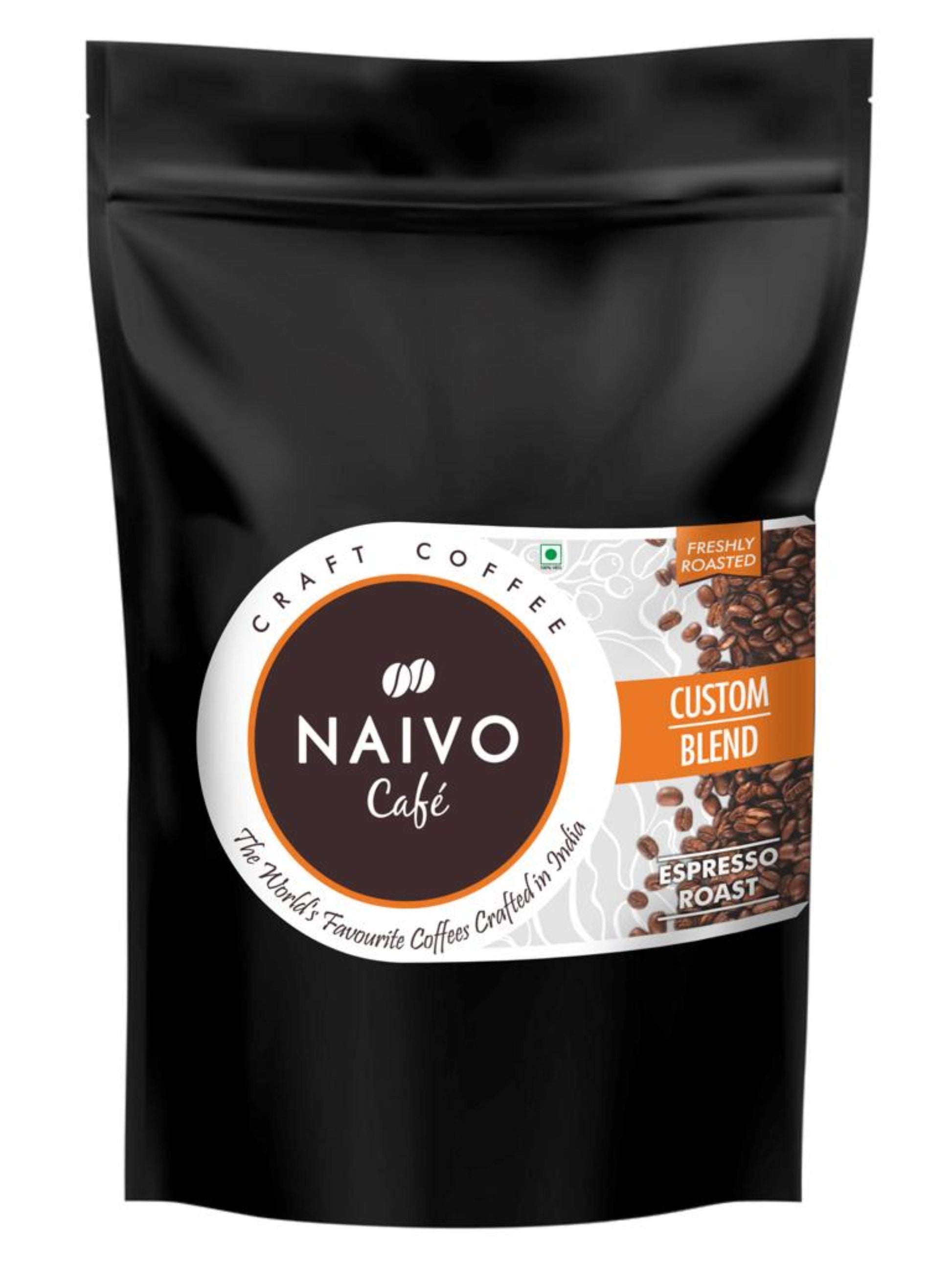 Naivo Ground And Whole Beans Naivo Coffee- 60:40 Arabica Robusta Espresso