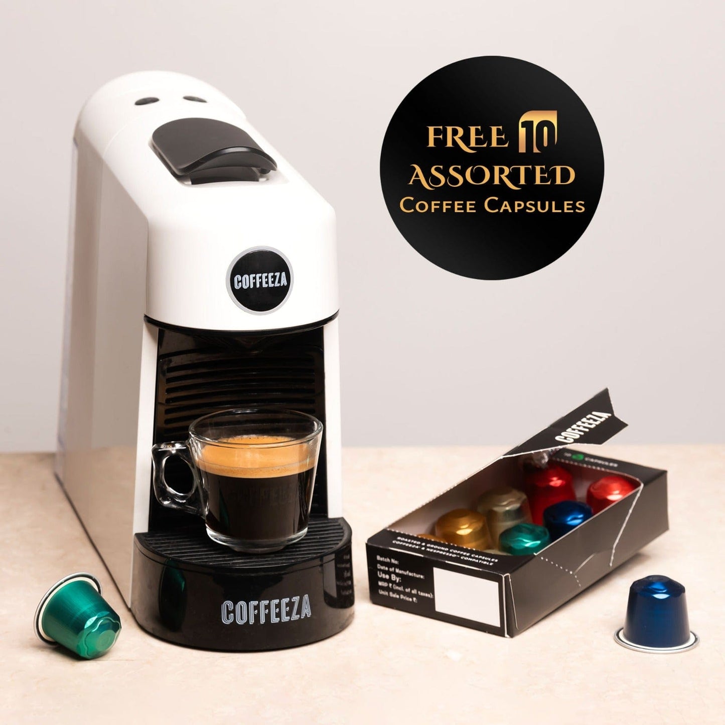 Coffeeza Coffeeza Finero Next Coffee Machine and 10 Free Capsules Included