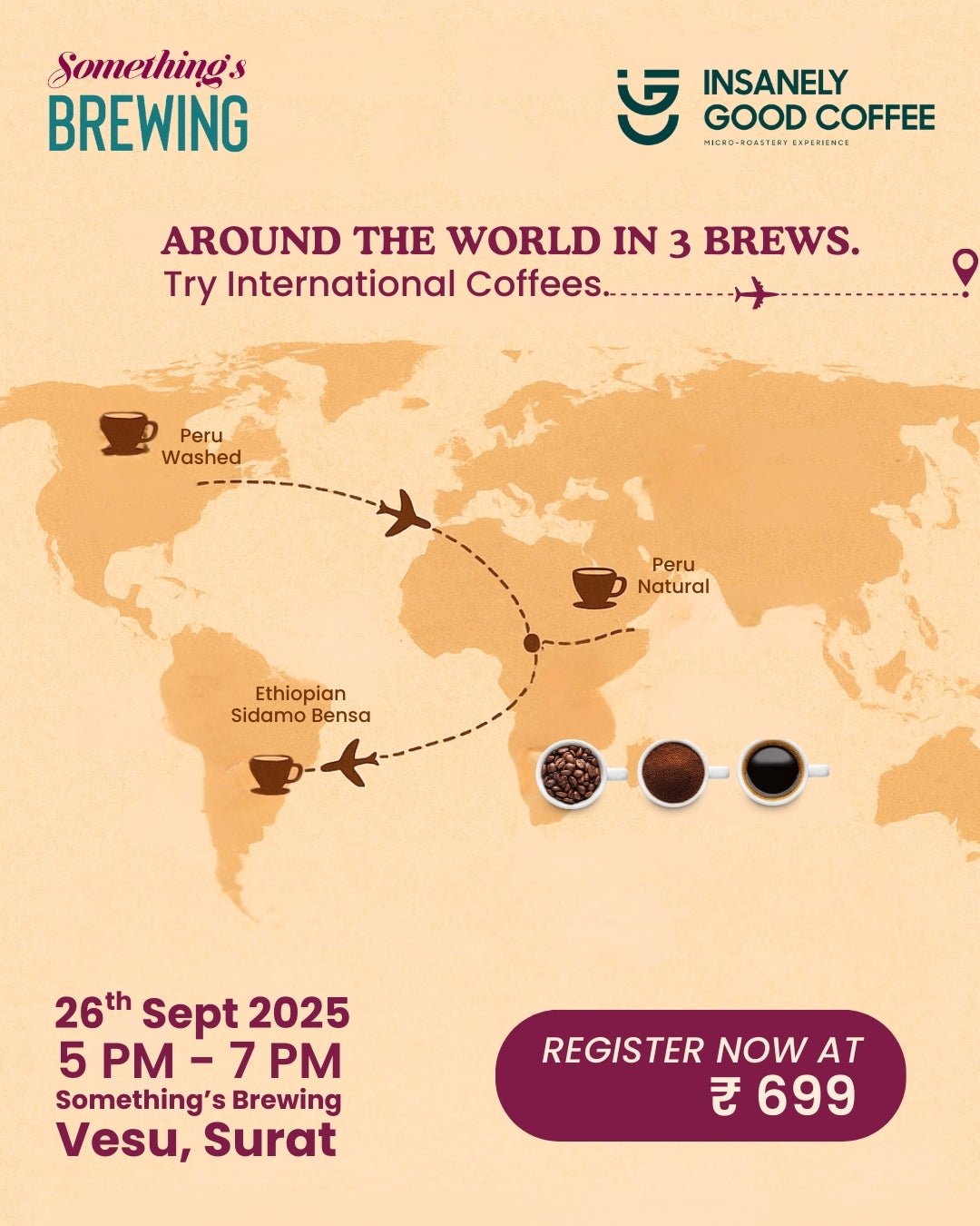Around The World In 3 Brews | Surat - Something's Brewing