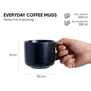 Black Coffee Mug Japandi | 350 ml - Something's Brewing