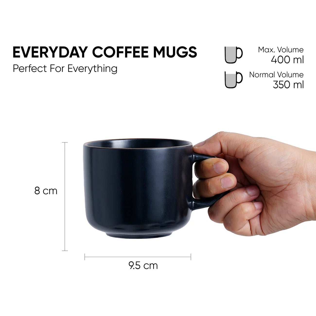 Black Coffee Mug Japandi | 350 ml - Something's Brewing