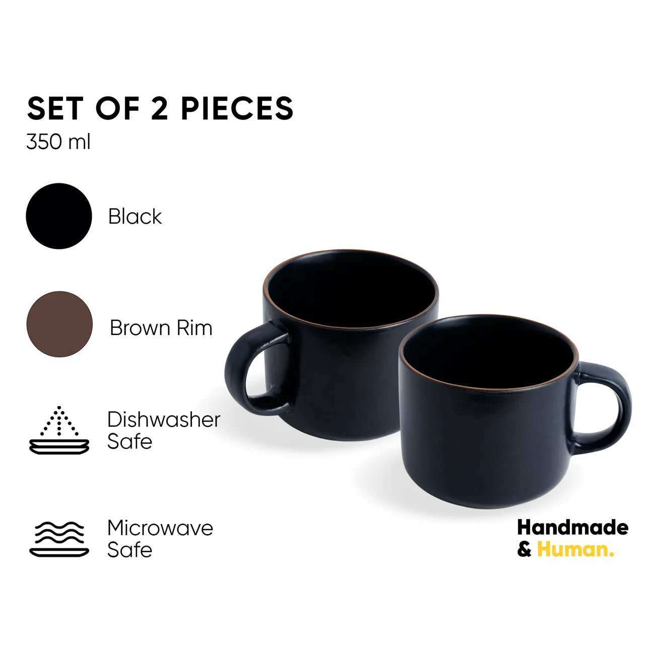 Black Coffee Mug Japandi | 350 ml - Something's Brewing