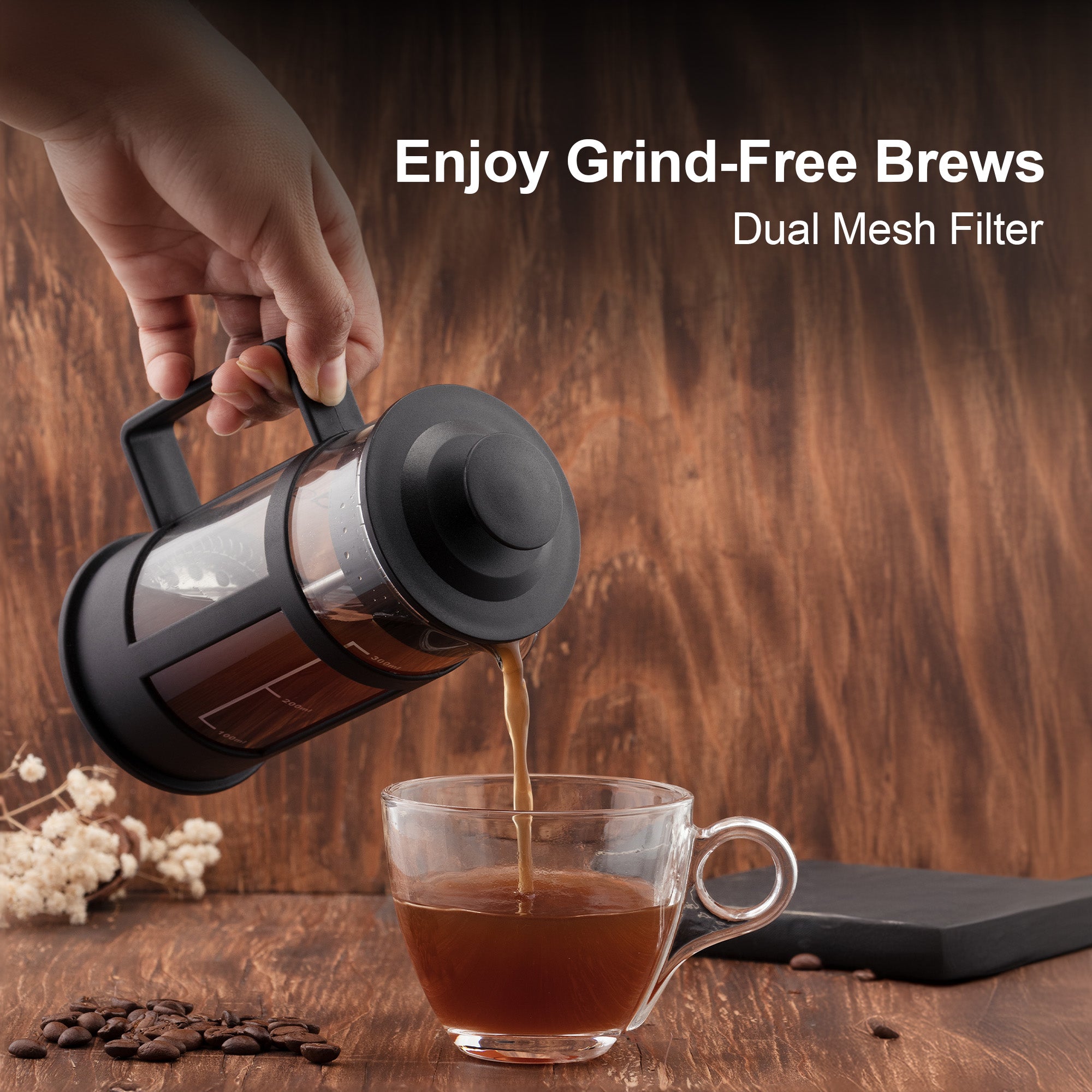 Budan Black French Press | 350 ml - Something's Brewing