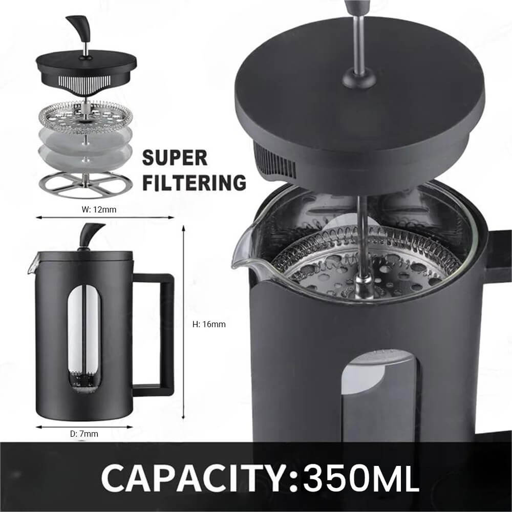 Budan Black French Press | 350 ml - Something's Brewing