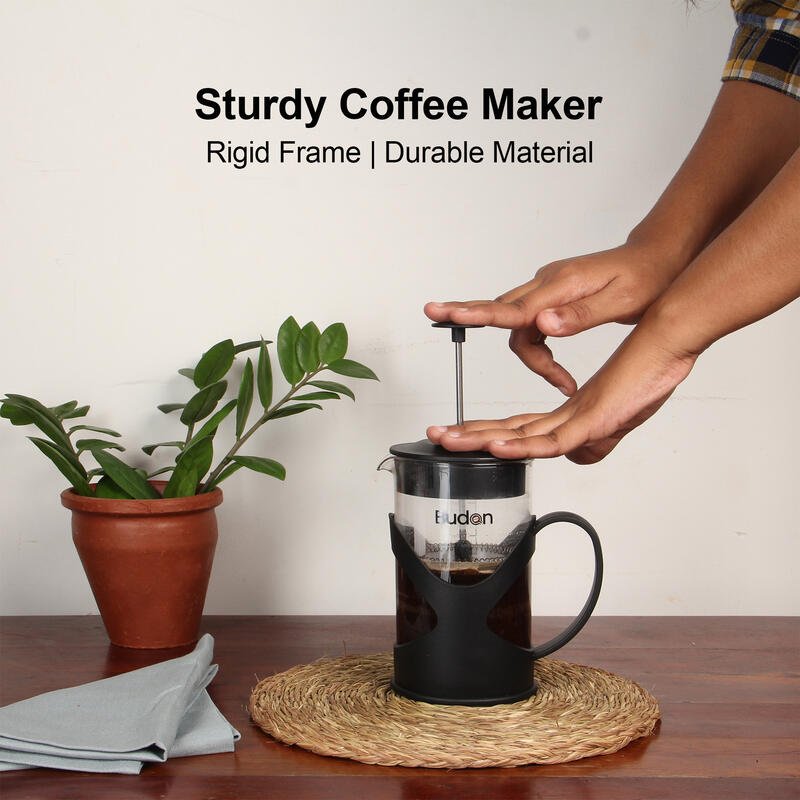 Budan Glass & Plastic French Press - Something's Brewing