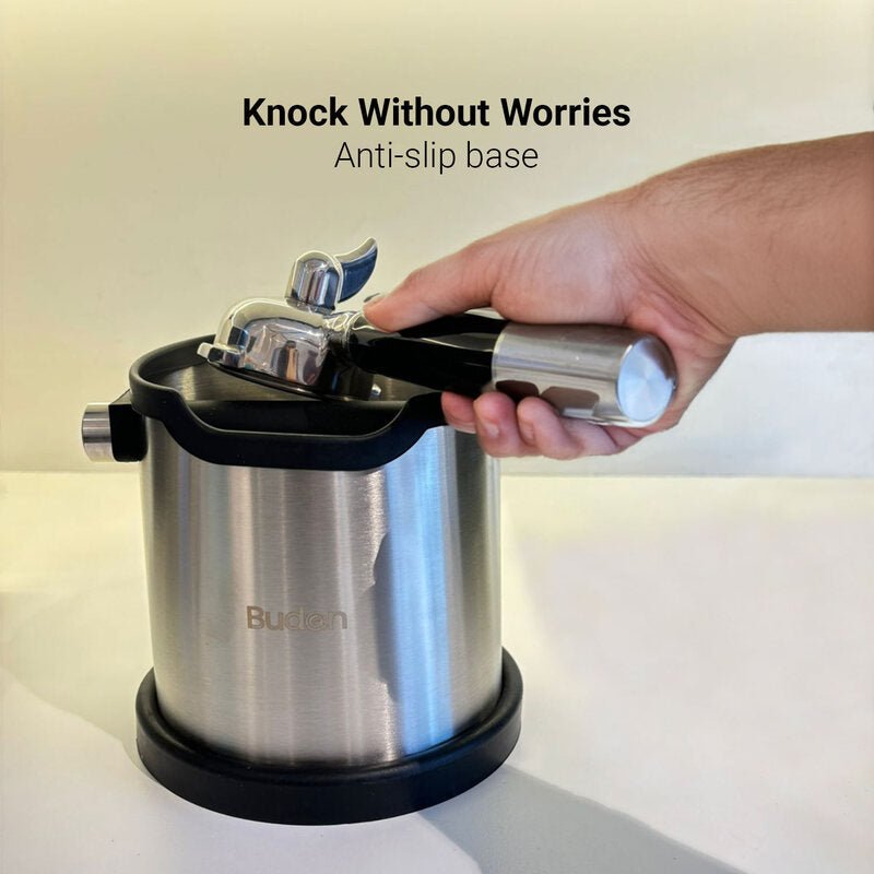 Budan Knock box SS bottomless - Something's Brewing