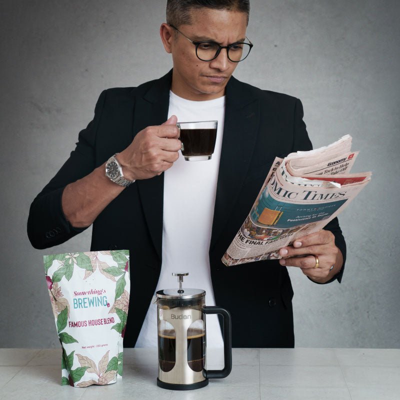 Budan Stainless Steel French Press - Something's Brewing