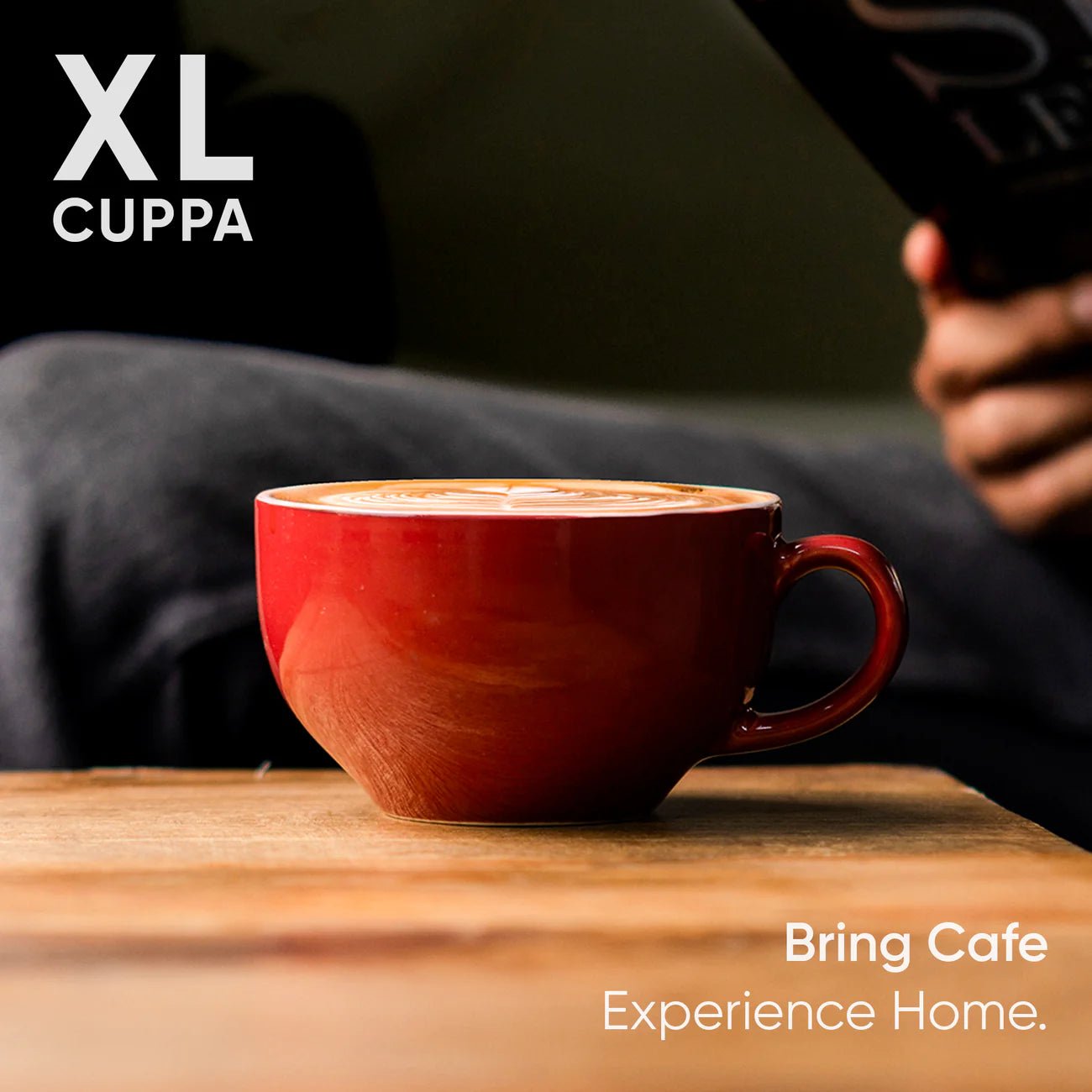 Burgundy Cappuccino Mug 320 ml | XL Cuppa - Something's Brewing