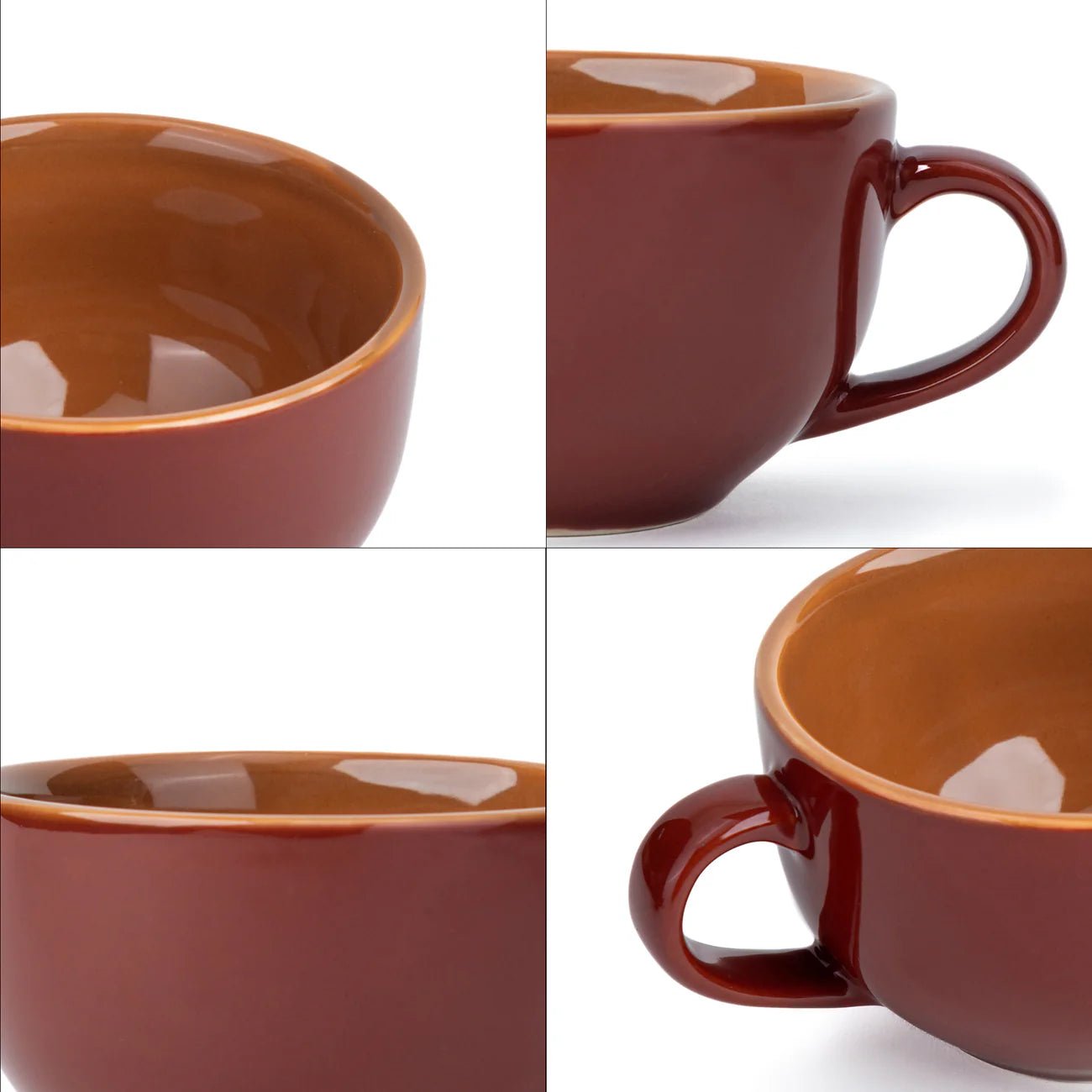Burgundy Cappuccino Mug 320 ml | XL Cuppa - Something's Brewing
