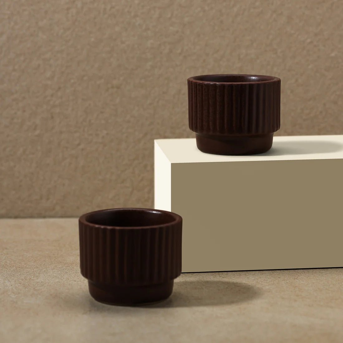 Cacao Handcarfted Ceramic Cup | Earthly - Something's Brewing