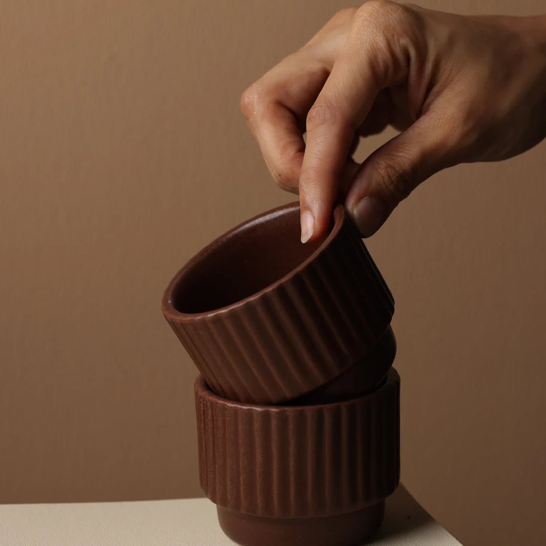 Cacao Handcarfted Ceramic Cup | Earthly - Something's Brewing