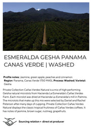 Canas verde washed Gesha - Something's Brewing