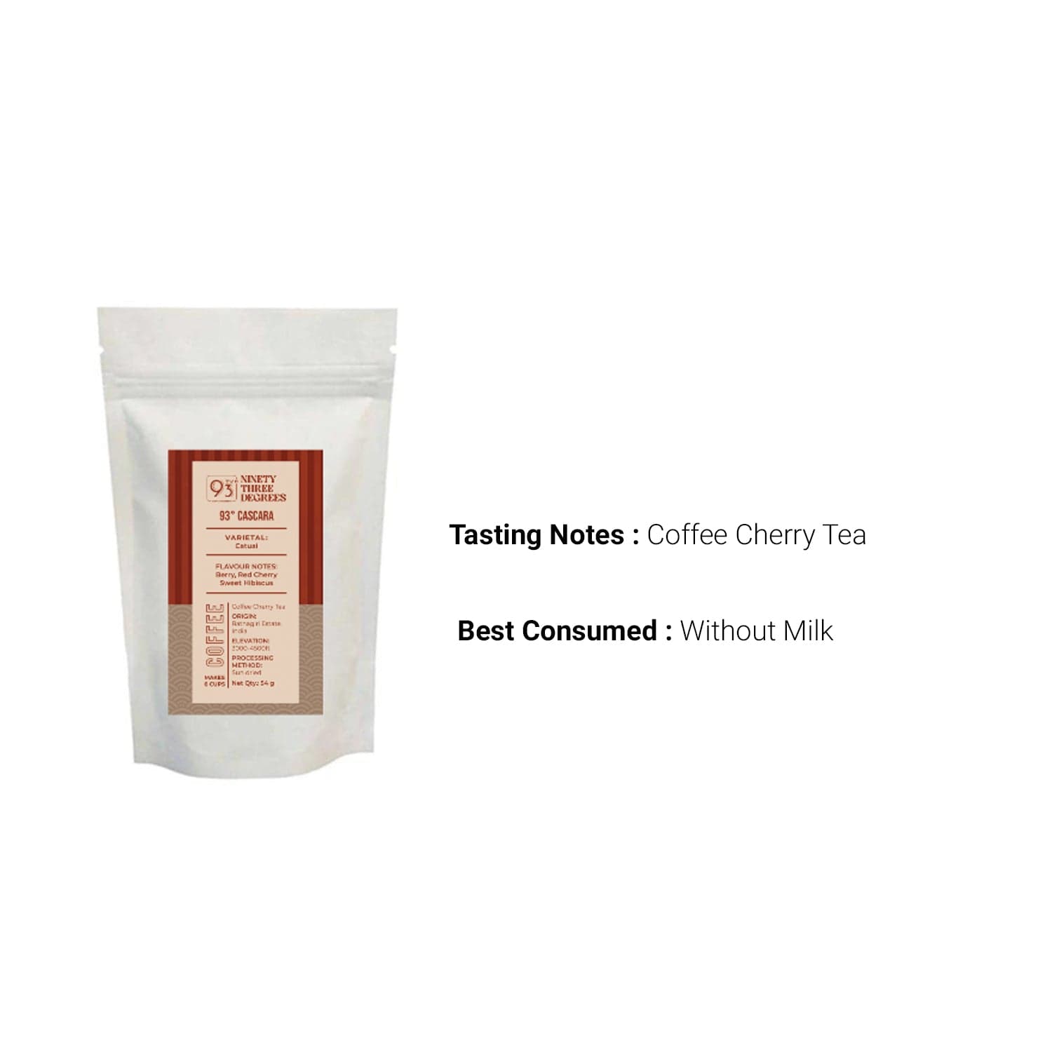 93 degree coffee Ground And Whole Beans 54gms Cascara(Coffee Cherry Tea)