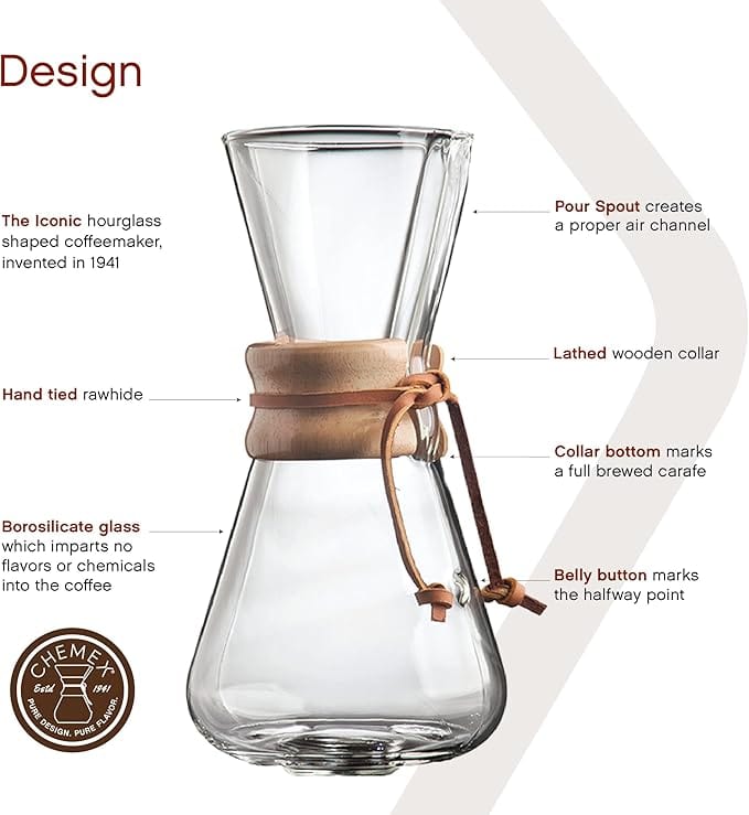 Chemex with Wooden Collar - Something's Brewing