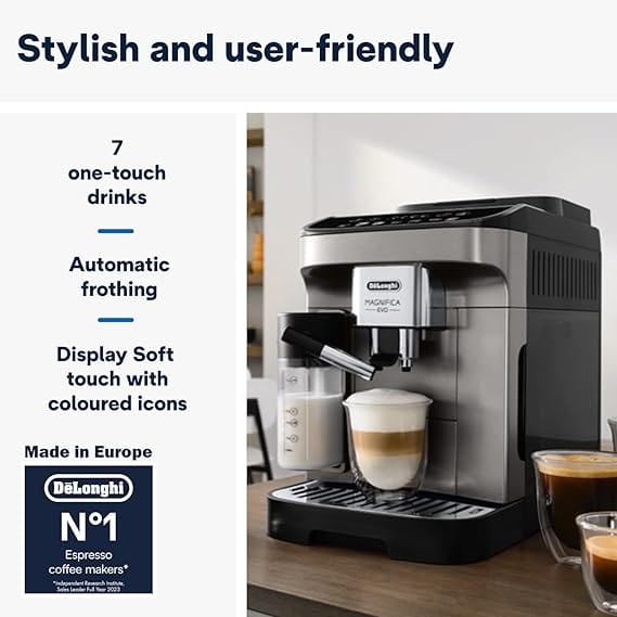 De'Longhi Magnifica Evo Fully Automatic Coffee Machine Silver