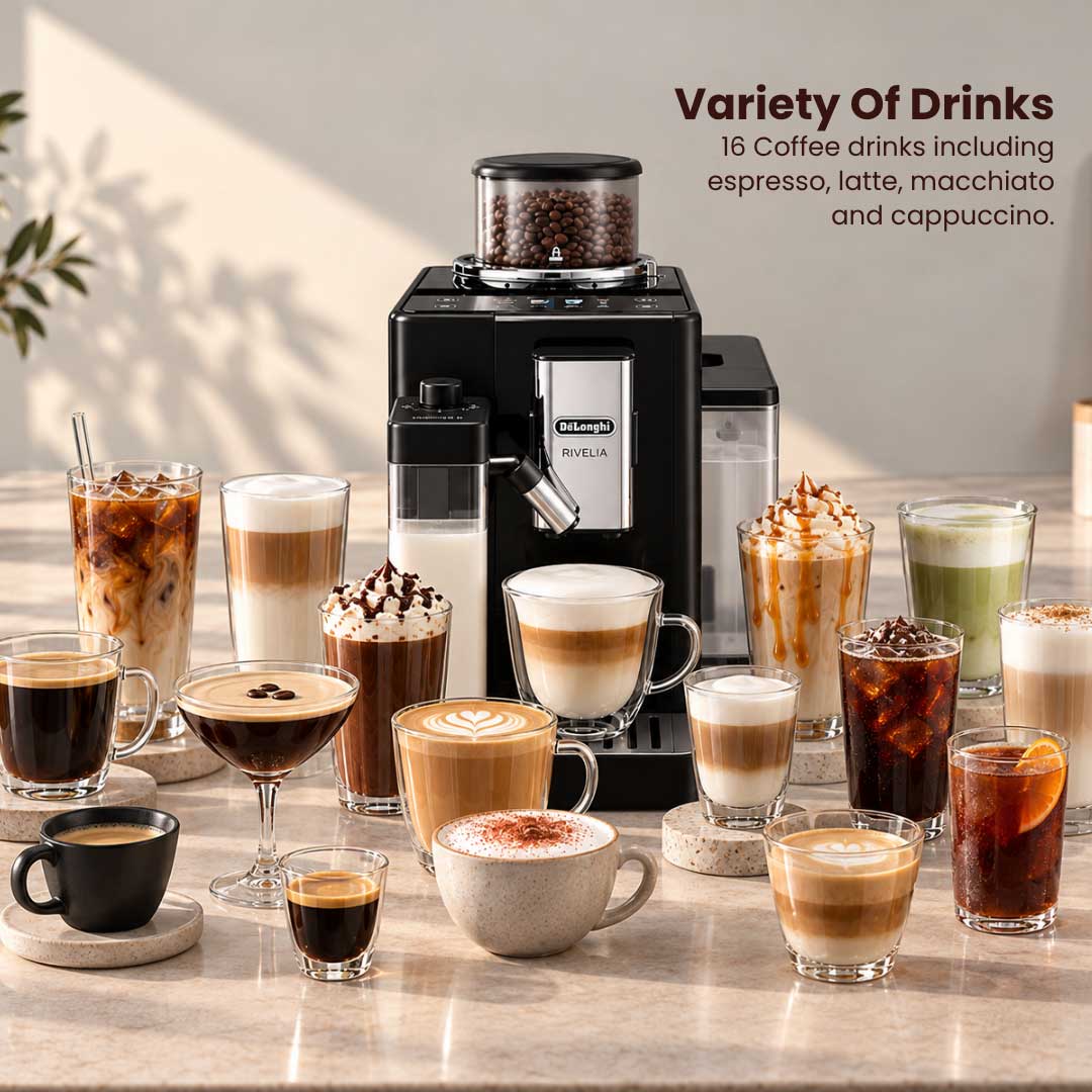 De'Longhi Rivelia EXAM440.55.W, Fully Automatic Coffee Machine - Something's Brewing
