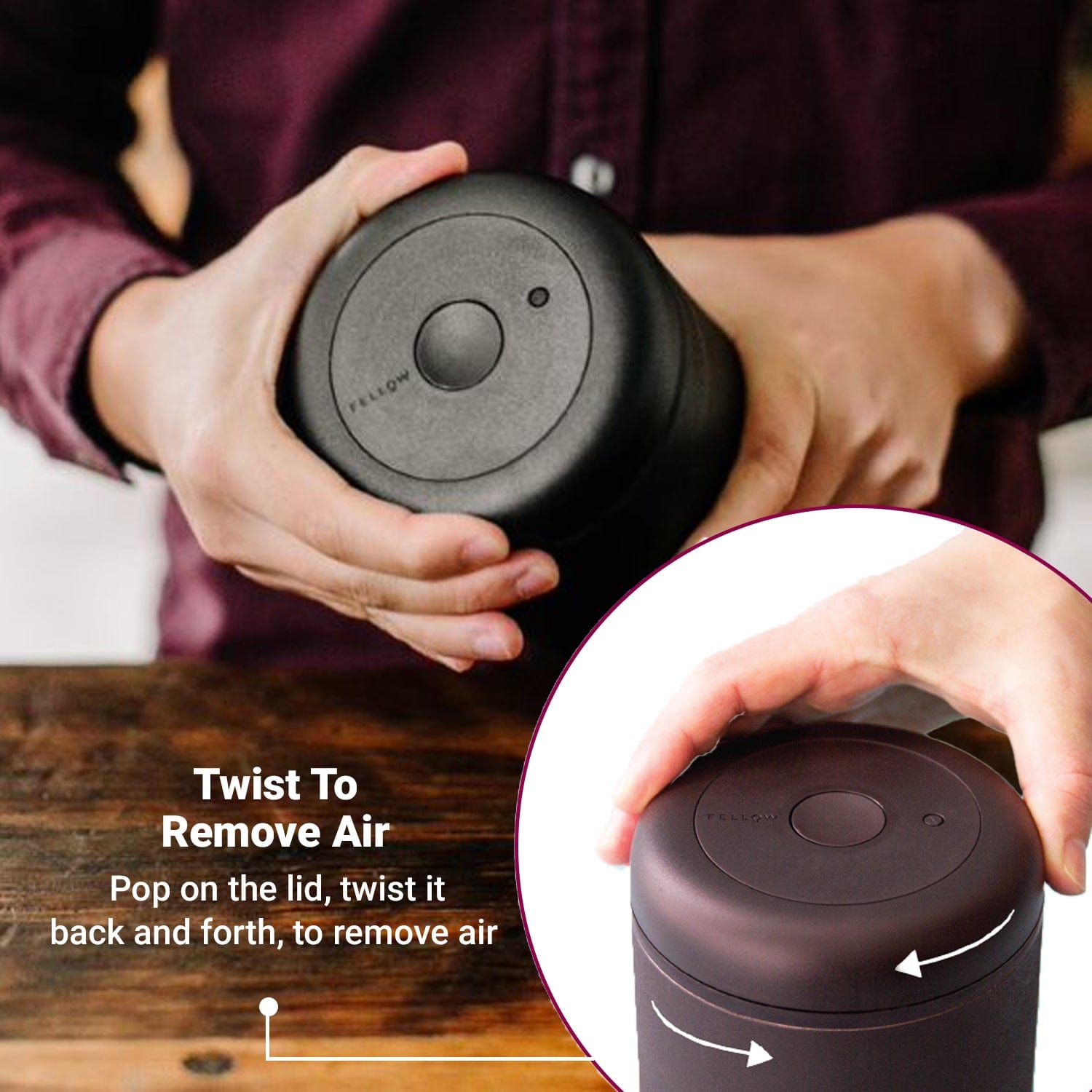 Fellow Atmos Vacuum Glass Storage Canister - Something's Brewing