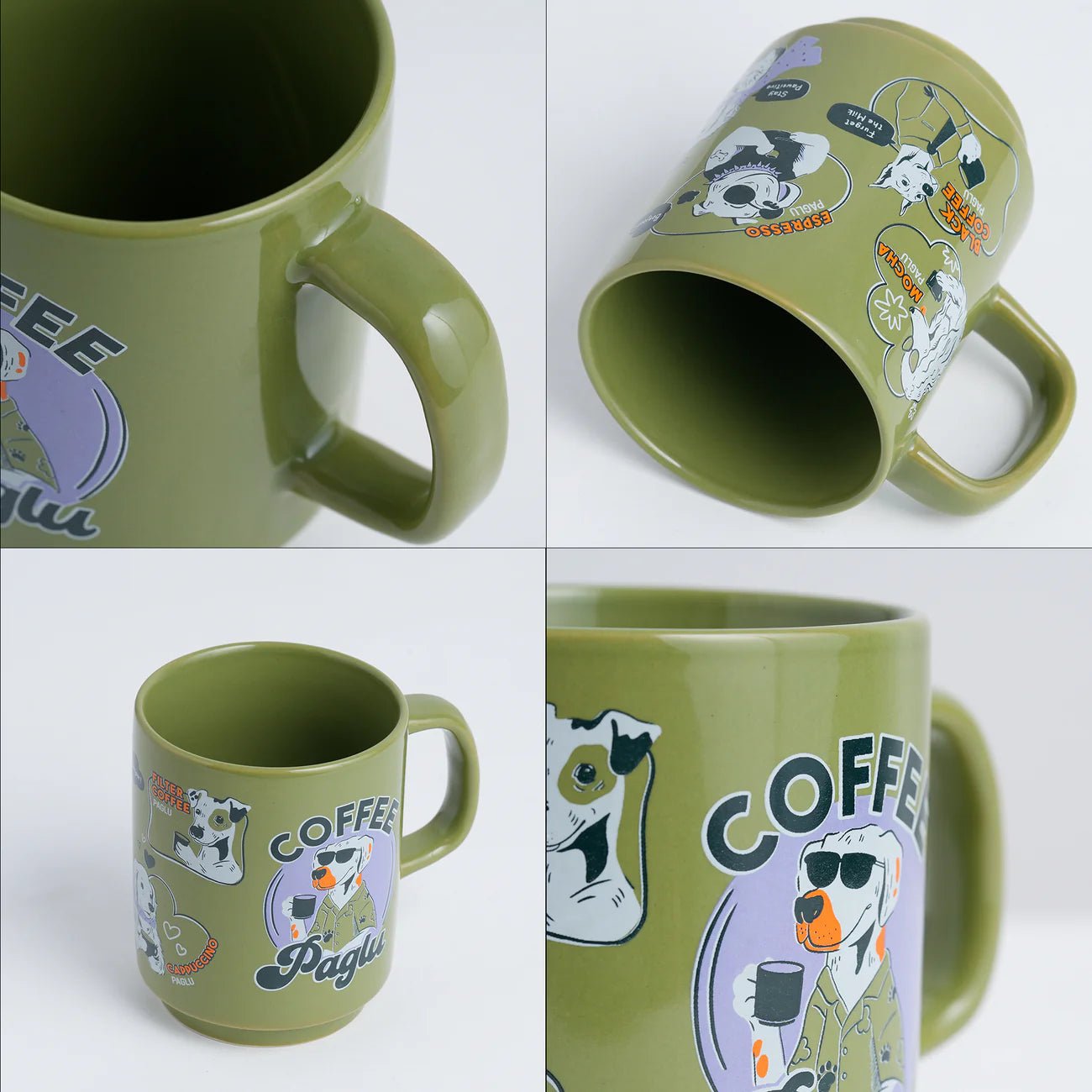 Green Coffee Paglu Mug | 400 ml - Something's Brewing