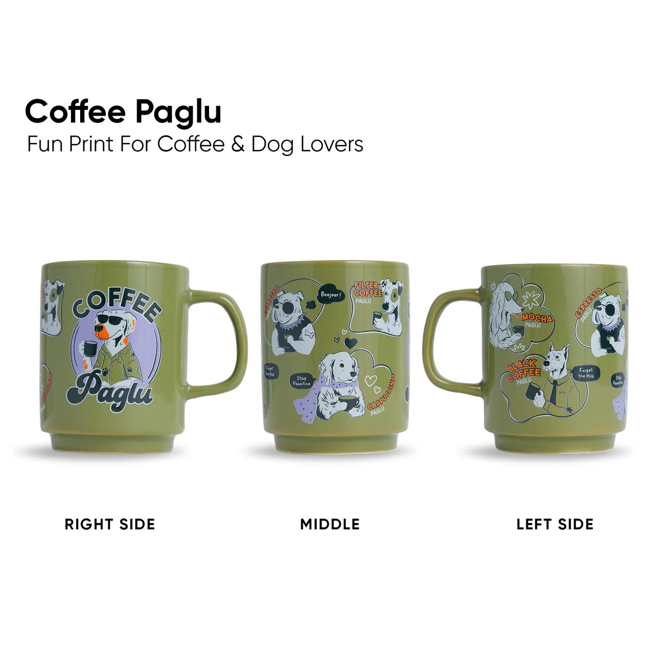 Green Coffee Paglu Mug | 400 ml - Something's Brewing
