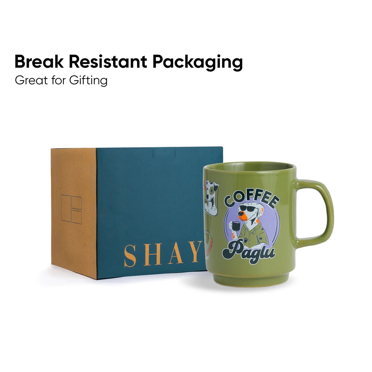 Green Coffee Paglu Mug | 400 ml - Something's Brewing