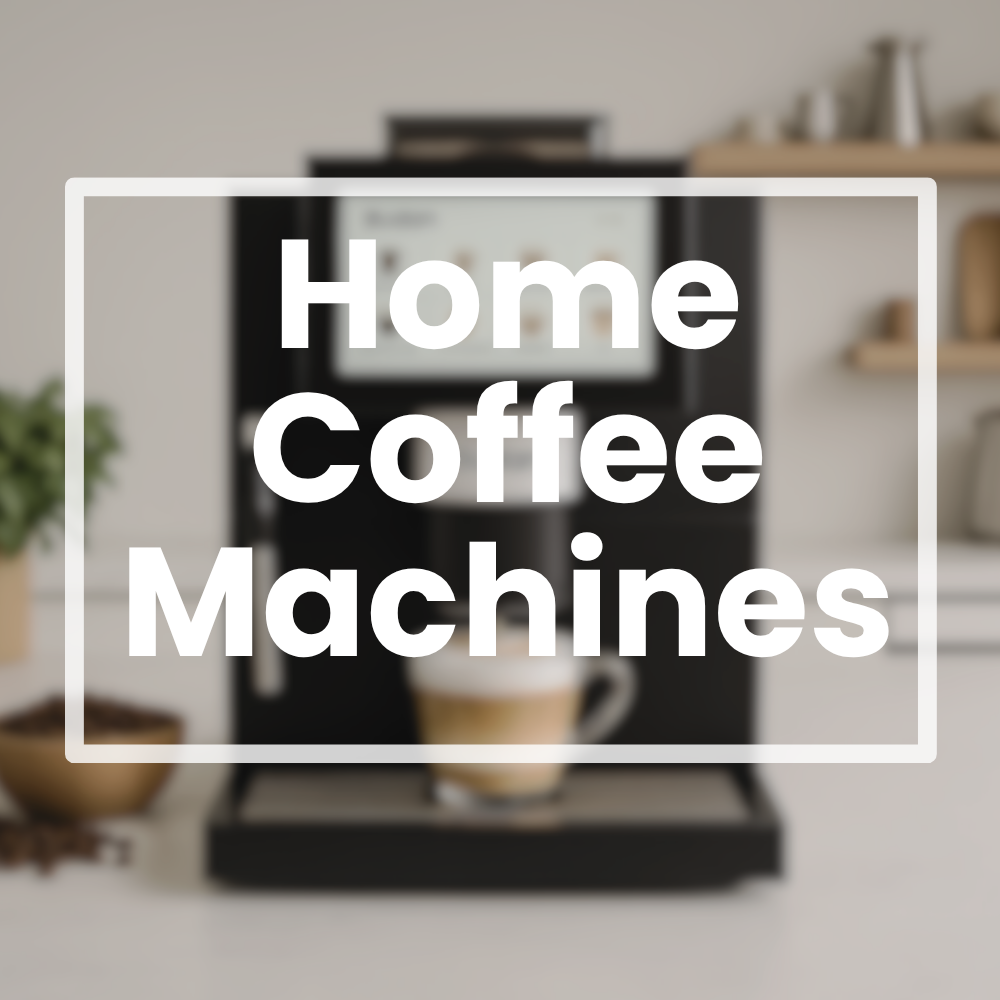 Home coffee machine with a blurred background