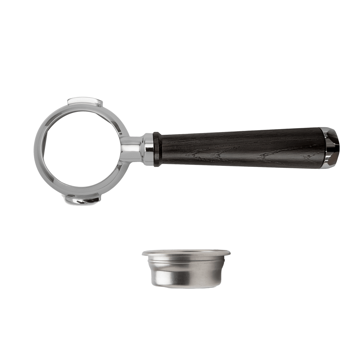 LELIT58 Bottom Potafilter Gem Design Smoked Oak - Something's Brewing