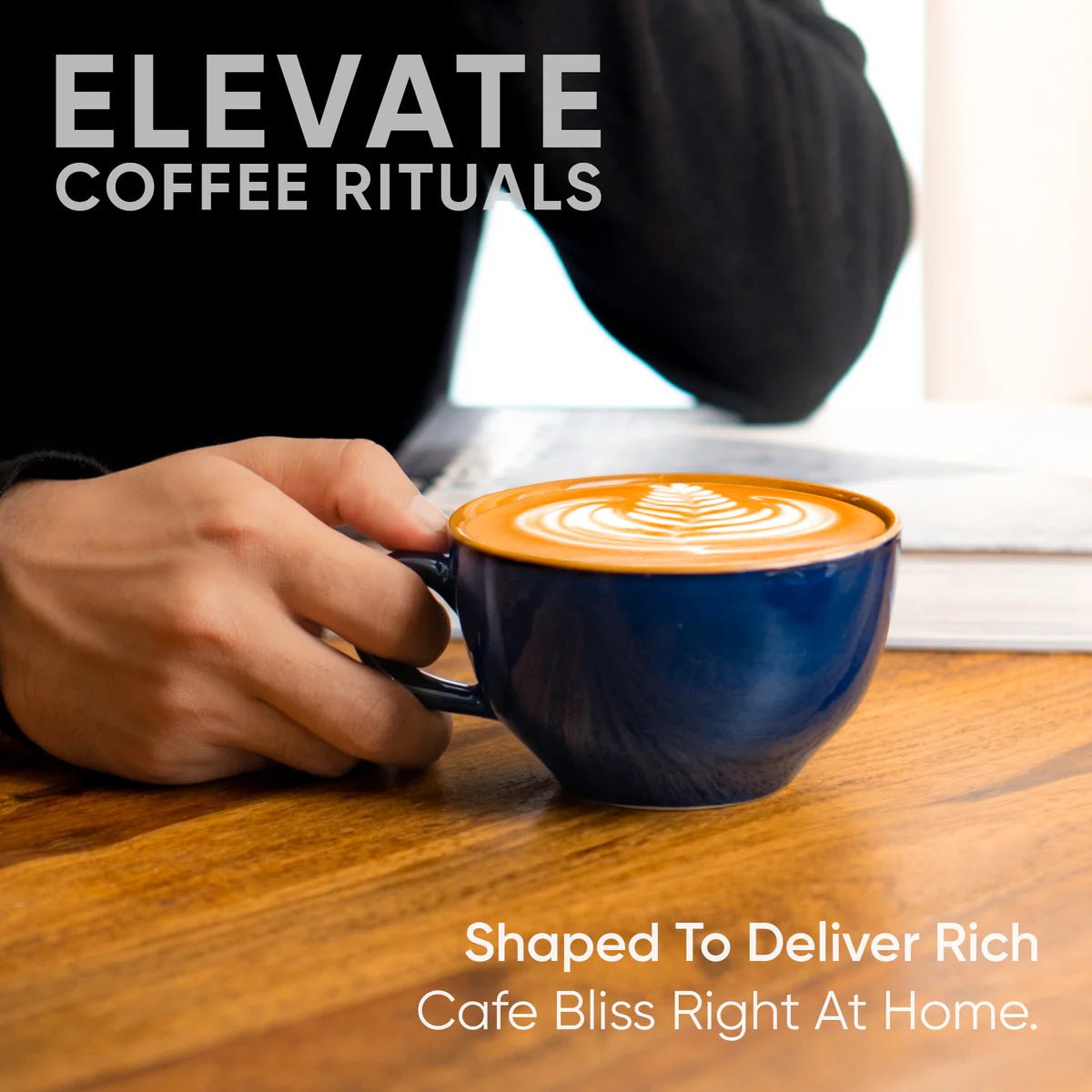 Midnight Blue Cappuccino Mug, 320ml | XL Cuppa - Something's Brewing