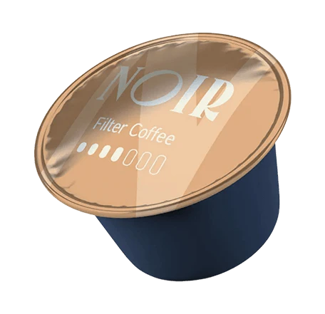 NOIR filter coffee pod on a white background
