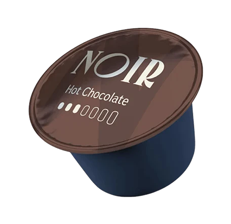 NOIR hot chocolate pod on a white background