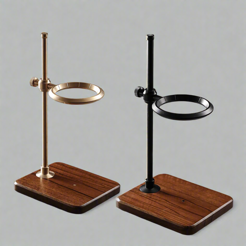 ZeroHero Manual Brewing Plastic Black (BPA Free ) Walnut-Base Dripper Stand for Pour Over Support