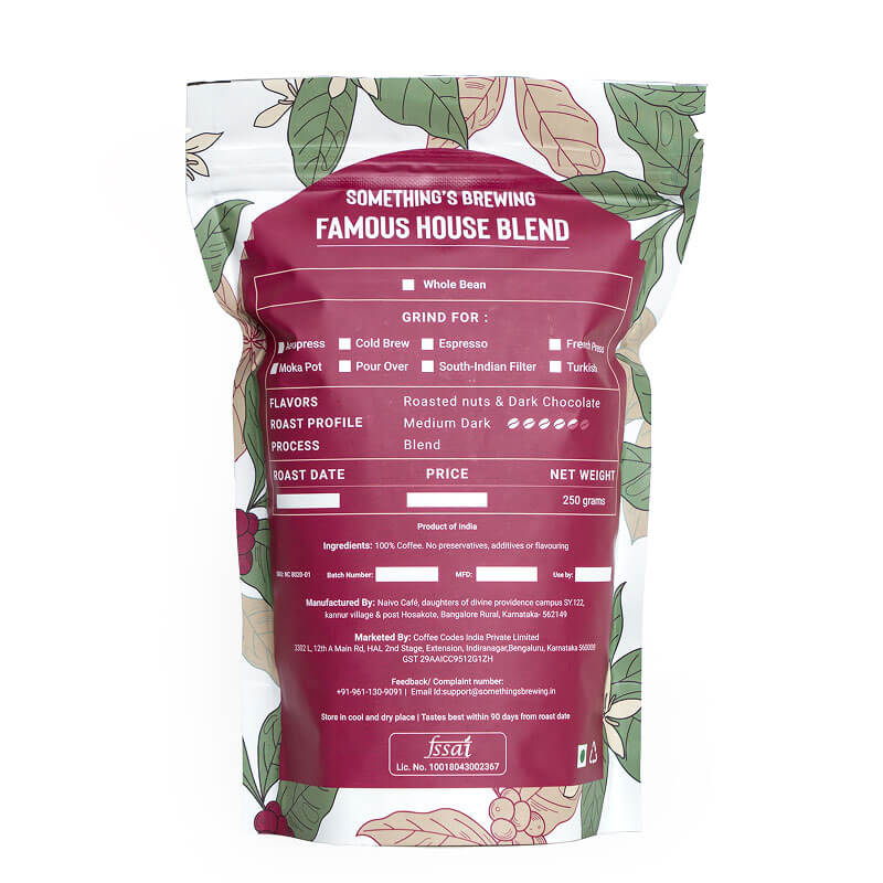Something's Brewing 80:20 Famous House Blend - Something's Brewing