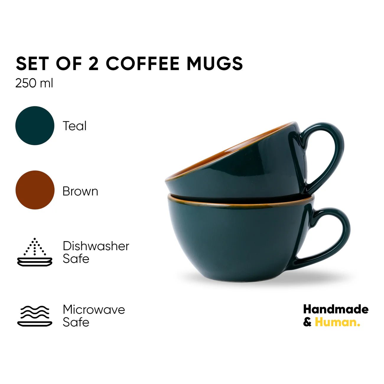 Teal Cappuccino Mug BR | Barista Cup - Something's Brewing