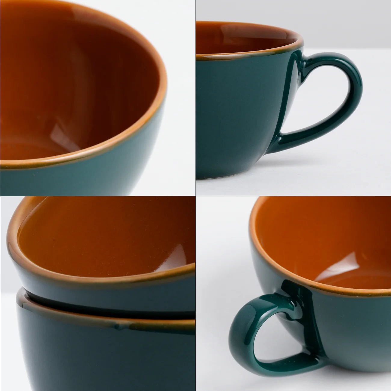 Teal Cappuccino Mug BR | Barista Cup - Something's Brewing