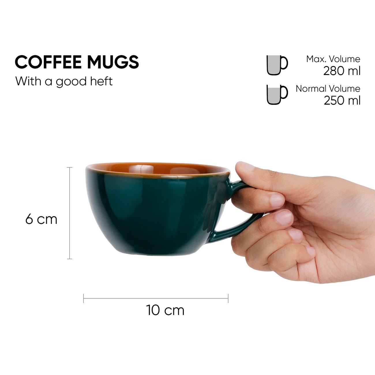 Teal Cappuccino Mug BR | Barista Cup - Something's Brewing
