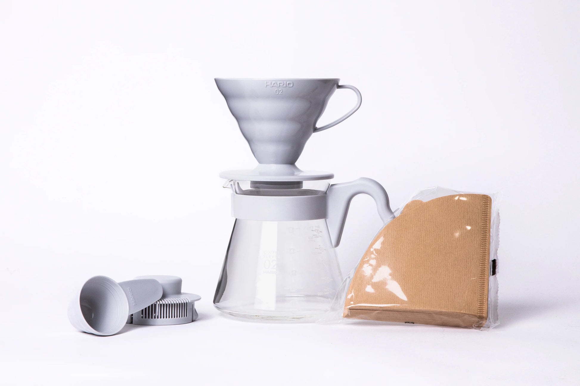 V60 Coffee Server 02 Set Grey, Manual Brewer with Server, 700ml | Hario - Something's Brewing