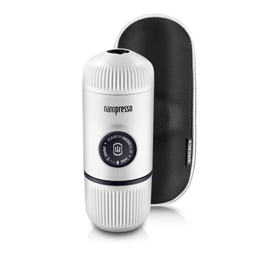 Wacaco White Wacaco Nanopresso Travel Espresso maker , Manual Brewer with Carrying Case