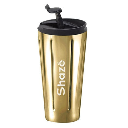 shaze Accessories Carry On Mug- Gold Buffed Polish