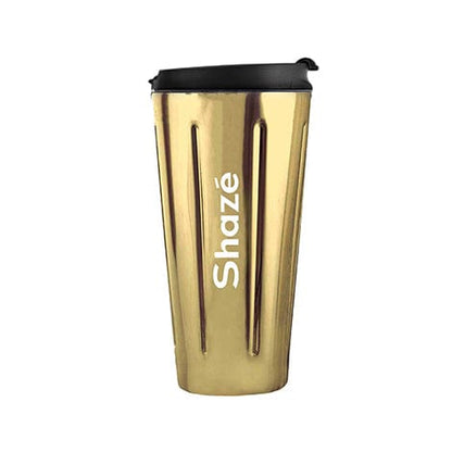 shaze Accessories Carry On Mug- Gold Buffed Polish